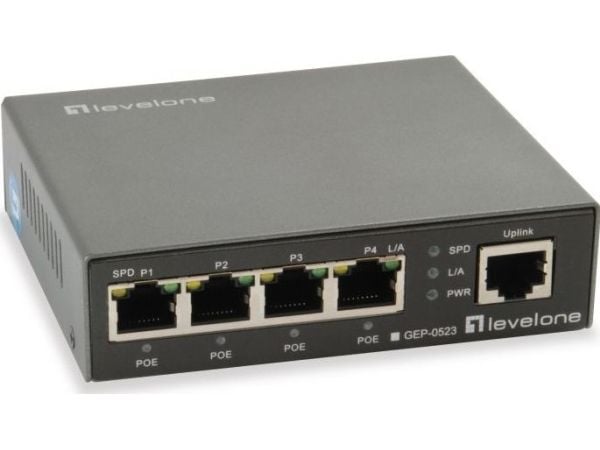 LevelOne GEP-0523, Gigabit Ethernet (10/100/1000), Power over Ethernet -tuki