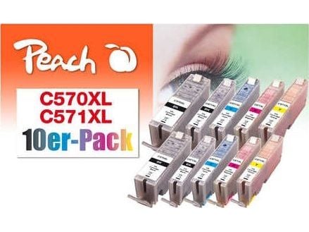 Peach Cartridge Canon PGI-570XL/CLI-571XL Multi 10-Pack Comp