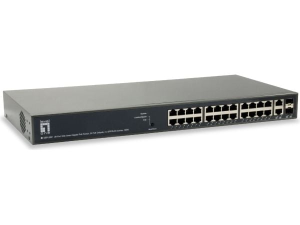 LevelOne GEP-2651, Hallittu, L3, Gigabit Ethernet (10/100/1000), Power over Ethernet -tuki, Telineasennus
