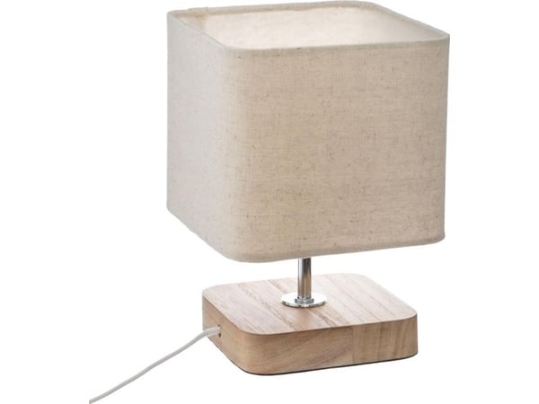 Atmosphera lampe i stalinium med kvadratisk skjerm sandfarget 24 cm