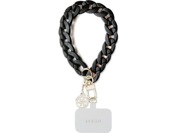 Guess Universal Big Hand Strap 4G sjarm svart/svart akryl
