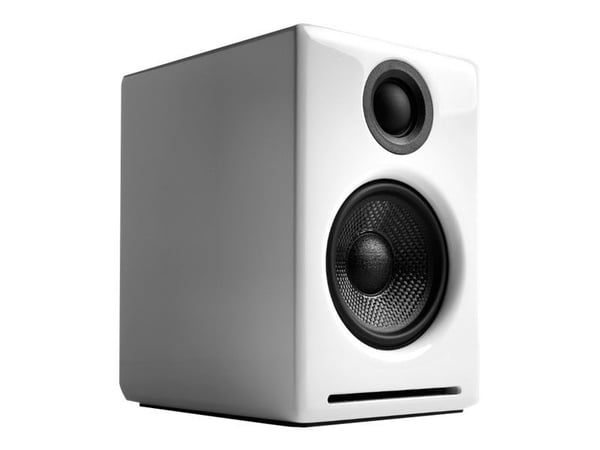 Audioengine A2+ Wireless - Kaiuttimet - langattomat - Bluetooth - USB - 30 Watt (Yhteensä) - 2-tie - kiiltävä valkoinen