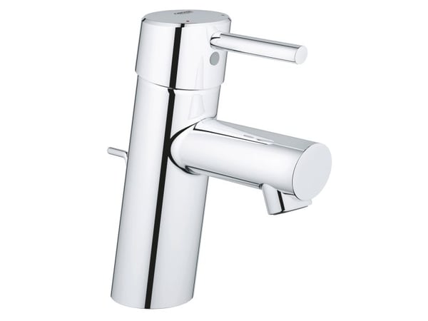 GROHE Concetto håndvaskarmatur med løftestang og 1 1/4" bundventil samt 3/8" fleksible tilslutningsslanger