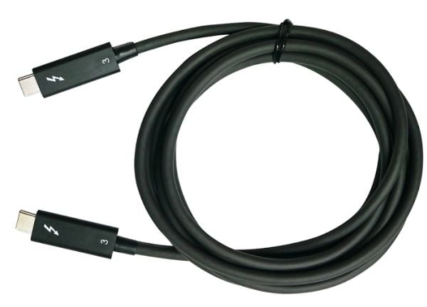 QNAP CAB-TBT315M-40G, Mies, Mies, 1,5 m, 40 Gbit/s, musta, Pyöreä