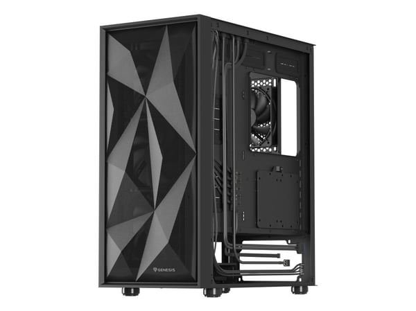GENESIS Diaxid 605F, Midi Tower, PC, Svart, ATX, micro ATX, Mini-ATX, ABS, Stål, Härdat glas, Gaming