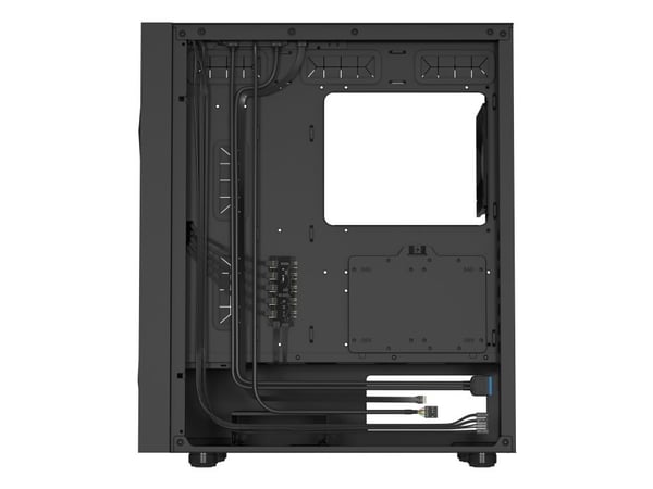 GENESIS Diaxid 605F, Midi Tower, PC, Sort, ATX, Micro ATX, Mini-ATX, ABS, Stål, Herdet glass, Spilling