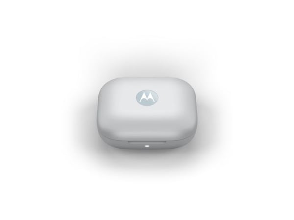 Motorola - True wireless-hörlurar med mikrofon - inuti örat - Bluetooth - aktiv brusradering - glaciärblå