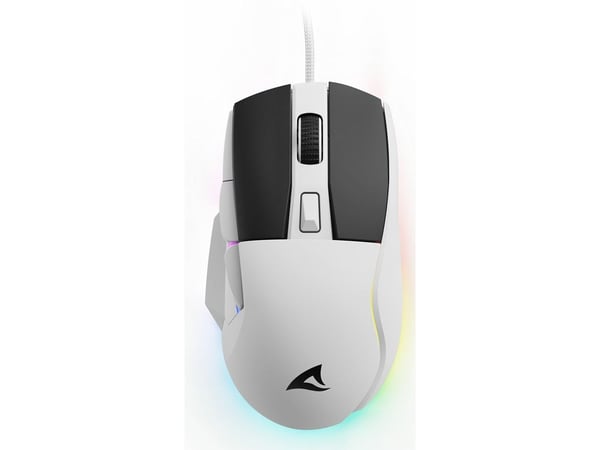 Sharkoon SKILLER SGM35 - Mus - optisk - 6 knapper - kablet - USB - hvit