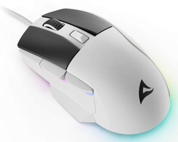 Sharkoon SKILLER SGM35 - Mus - optisk - 6 knapper - kablet - USB - hvit