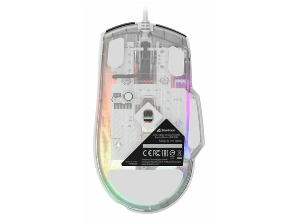 Sharkoon SKILLER SGM35 - Mus - optisk - 6 knapper - kablet - USB - hvit