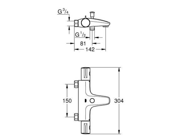 GROHE Grohtherm 800, Kromfarget
