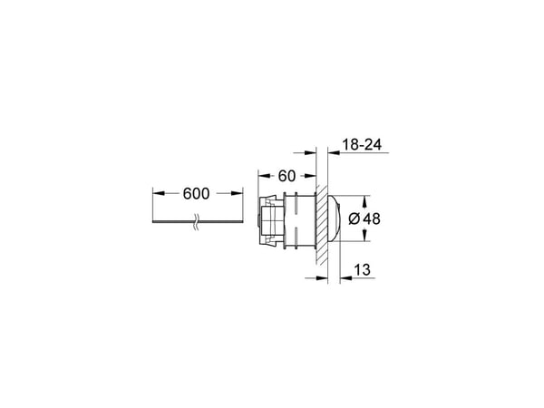 Grohe Pneumatisk trykknapp for Rapid SL - Krom