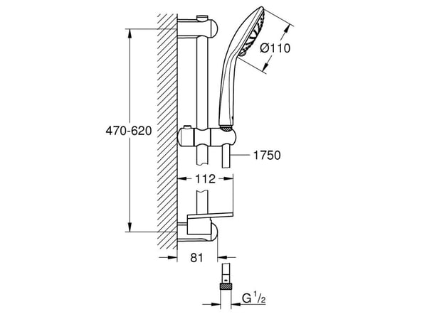 GROHE Euphoria 110 Duo, 1 stykker