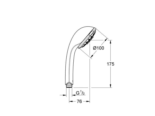 GROHE Relexa 100 Five, Krom, 1 styck
