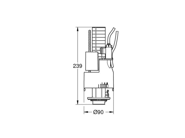 Grohe Tyhjennysventtiili 82 cm. elementti