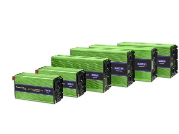 Qoltec Monolith - DC til AC strømomformer / batterilader / UPS - pure sine wave, LCD - AC 230 V / DC 12 V - 2000 watt - utgangskontakter: 4