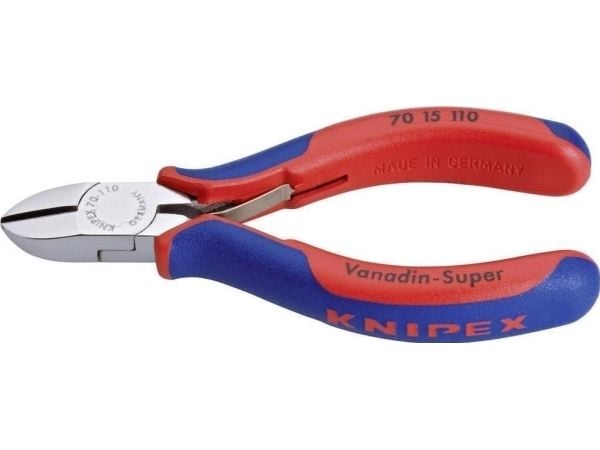 Knipex 70 15 110, Sivuleikkurit, Kromivanadiini-teräs, Muovi, Sininen, Punainen, 110 mm, 98 g