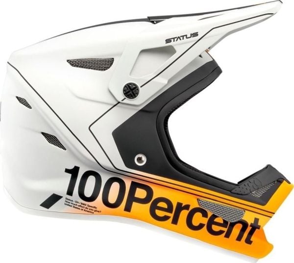 Hjelm 100% full face 100% STATUS DH/BMX Carby Silver str. XL (61–62 cm) (NY) Hjelm 100% full face 100% STATUS DH/BMX Carby Silver str. XL (61–62 cm) (NY)
