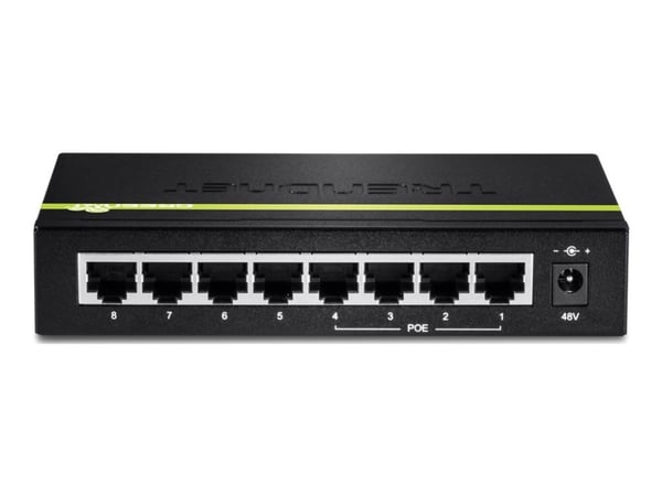 TRENDnet TPE-S44 - Switch - 4 x 10/100 (PoE) + 4 x 10/100 - stasjonær - PoE - TAA-samsvar