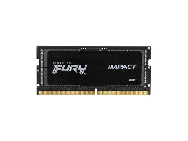 Kingston FURY Impact - DDR5 - modul - 16 GB - SO DIMM 262-pin - 4800 MHz / PC5-38400 - CL38 - 1.1 V - ikke-bufret - on-die ECC - for Intel Next Uni...