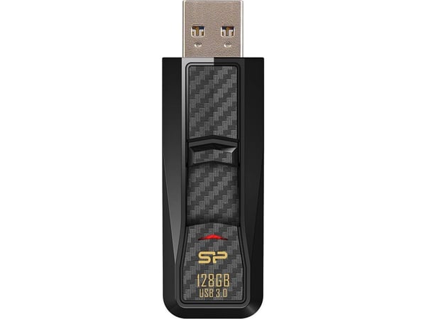 Silicon Power Blaze B50, 128 GB, USB A-tyyppi, 3.2 Gen 1 (3.1 Gen 1), 90 MB/s, Kaulus, Musta
