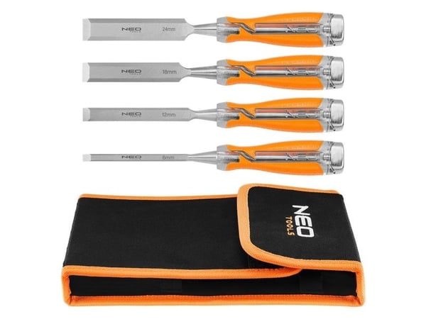 Chisels 6, 12, 18, 24, set of 4 pcs. Two-component chuck. Packed in a case Chisels 6, 12, 18, 24, set of 4 pcs. Two-component chuck. Packed in a case