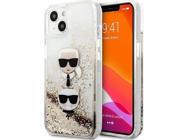 Karl Lagerfeld Monogram Plaque-deksel til iPhone 13/14/15 6.1" - rosa