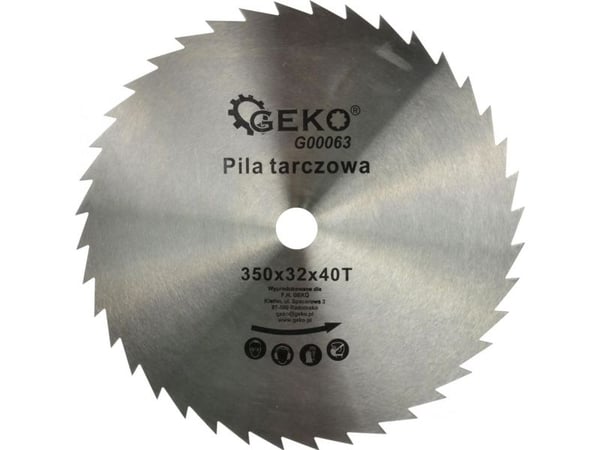 GEKO sirkelsagblad 350*32*40T stål uten hardmetall