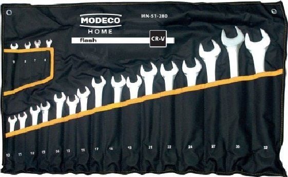 Modeco sett med fastnøkler/øye-nøkler 20 stk. 6–32 mm CR-V FLASH MN-51-280