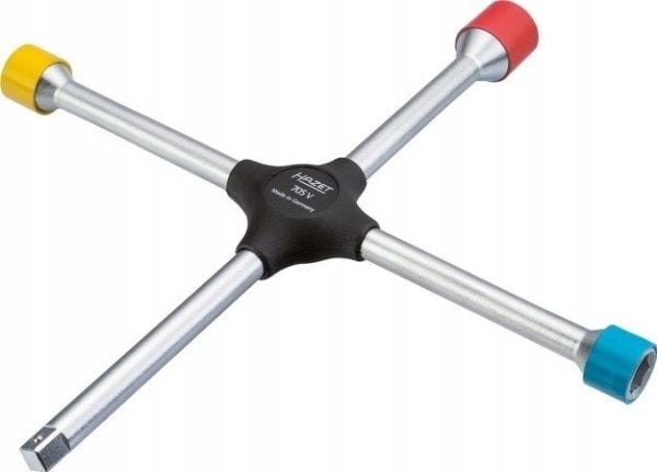 HAZET 705V, Pipenøkkel, 1 stykker, Kromfarget, X-formet, DIN 3119, ISO 6788, 17,19,21 mm