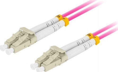 Lanberg - Koblingskabel - LC/UPC-multimodus (hann) til LC/UPC-multimodus (hann) - 3 m - 3 mm - fiberoptisk - dupleks - 50 / 125 mikroner - OM4 - ha...