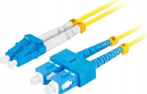 VALOKUITU PATCHCORD SM SC/UPC-LC/UPC DUPLEX 3.0MM LSZH G657A1 3M KELTAINEN LANBERG