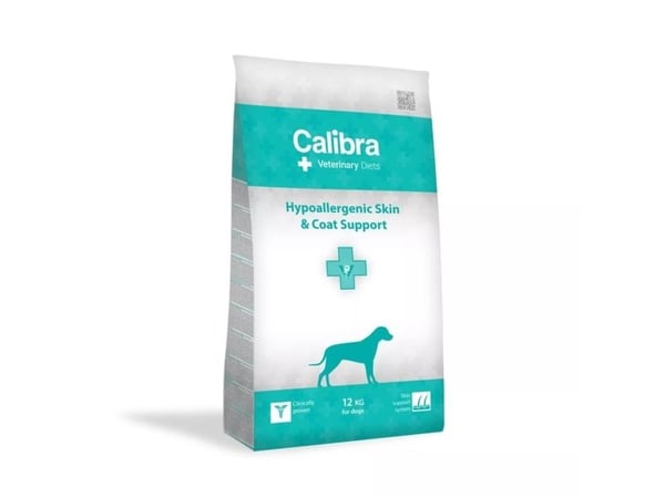 CALIBRA Veterinary Diets Dog Hypoallergenic Skin&amp;Coat - torrfoder för hundar - 12 kg