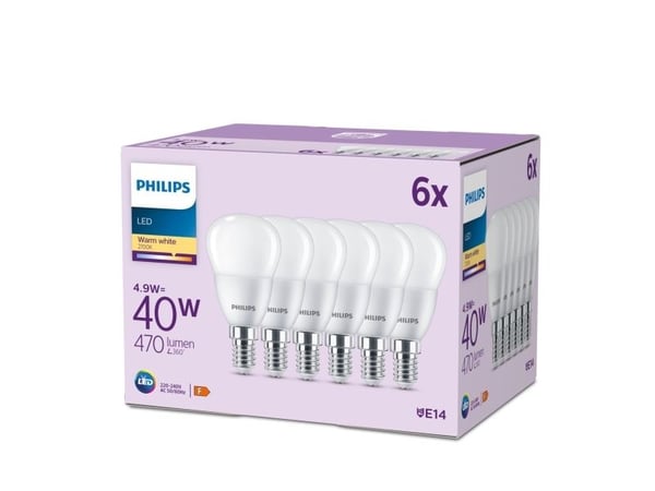 Philips 929003546596, 4,9 W, 40 W, E27, 470 lm, 15000 h, Lämminvalkoinen
