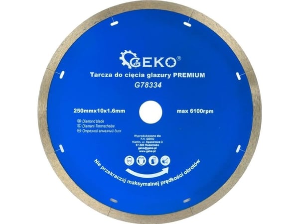 Geko fliseskive 250 mm x 10x1,6 mm (G78334)