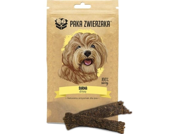 Paka Zwierzaka snacks strips hjort 100% 70 g