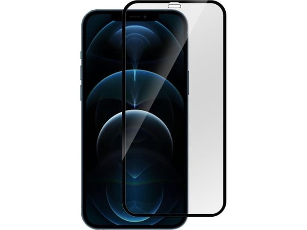 eSTUFF Titan Shield - Skjermbeskyttelse for mobiltelefon - full deksel - glass - gjennomsiktig - for Apple iPhone 12, 12 Pro
