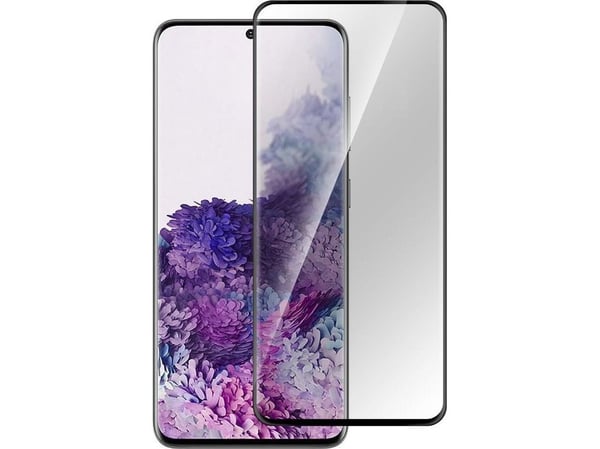 eSTUFF Titan Shield Curved Edge - Skjermbeskyttelse for mobiltelefon - glass - rammefarge svart - for Samsung Galaxy S20, S20 5G