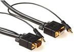 MicroConnect - VGA / lydforlengelseskabel - HD-15 (VGA), minijakk (hann) til HD-15 (VGA), minijakk - 5 m - tommelskruer