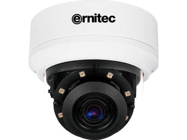 Ernitec 0070-04362IR, IP-säkerhetskamera, Inomhus & utomhus, Kabel, Tak/vägg/stång, Vit, Kupol-formad