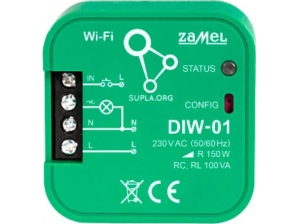 Zamel Supla - Wi-Fi valaistuksen himmennin DIW-01