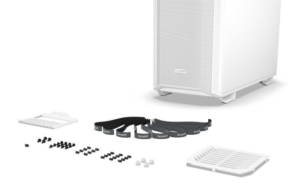 be quiet! Dark Base 701 - Midi-tårn - utvidet ATX (E-ATX) - sidepanel med vindu (herdet glass) - ingen strømforsyning (ATX / PS/2) - hvit - USB/lyd