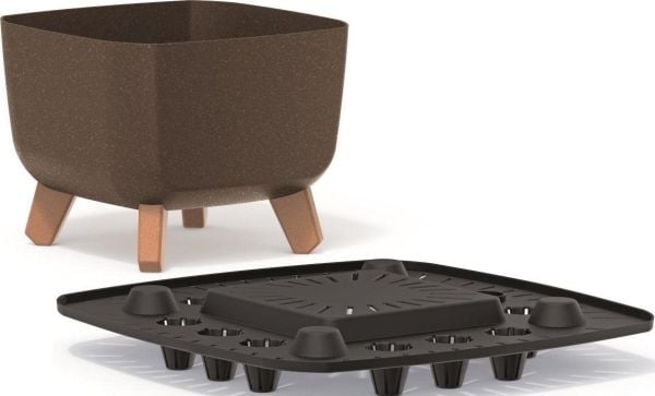 Prosperplast blomsterpotte GRACIA SQUARE ECO WOOD 24x24 cm, KAWA