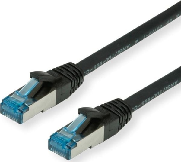 VALUE 20m S/FTP Cat.6a, 20 m, Cat6a, S/FTP (S-STP), RJ-45, RJ-45, Musta
