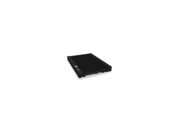 ICY BOX IB-M2U04, M.2 PCIe NVMe zu 2,5 U.2 (SFF-8639) Adapter, 9,5 mm, Aluminium, schw. 2,5 harddisk-monteringsramme