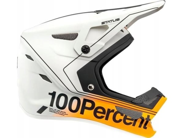 100% junior full face hjelm STATUS DH/BMX Carby Silver str. S (47–48 cm)