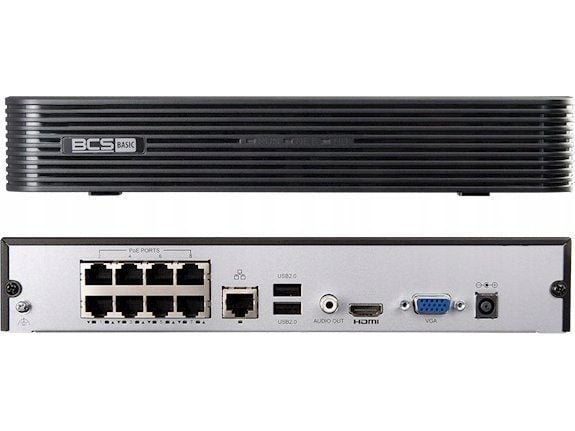 BCS IP-opptaker BCS-B-NVR0801-8P(2.0) 8 kanaler, 8 PoE (BASIC)