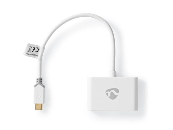 Nedis - USB-adapter - USB-C (hann) til USB-type A (hunn) - USB 3.1 Gen 1 - 20 cm - rund - hvit