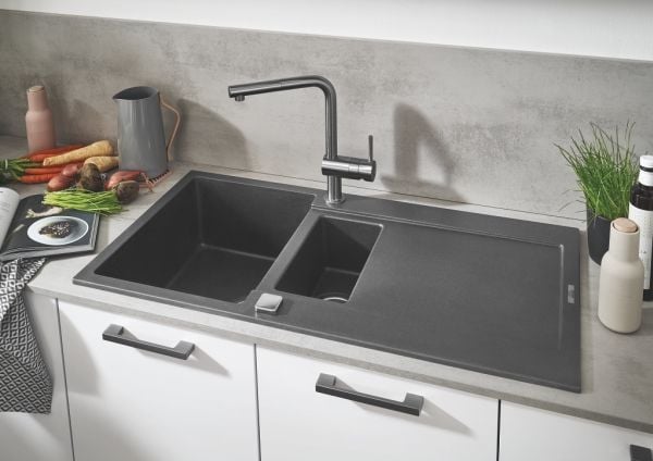 GROHE 32321DC2, Dra ut, Stål, Kran-håndtak, Single/enkelt, Super steel, 1/2"