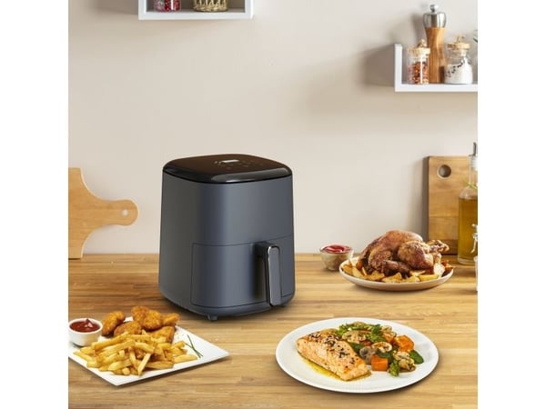 Tefal Easy Fry Max EY245B, Varmluftsfrityr, 5 l, 6 person(er), Single/enkelt, Grå, Berøringskontroll